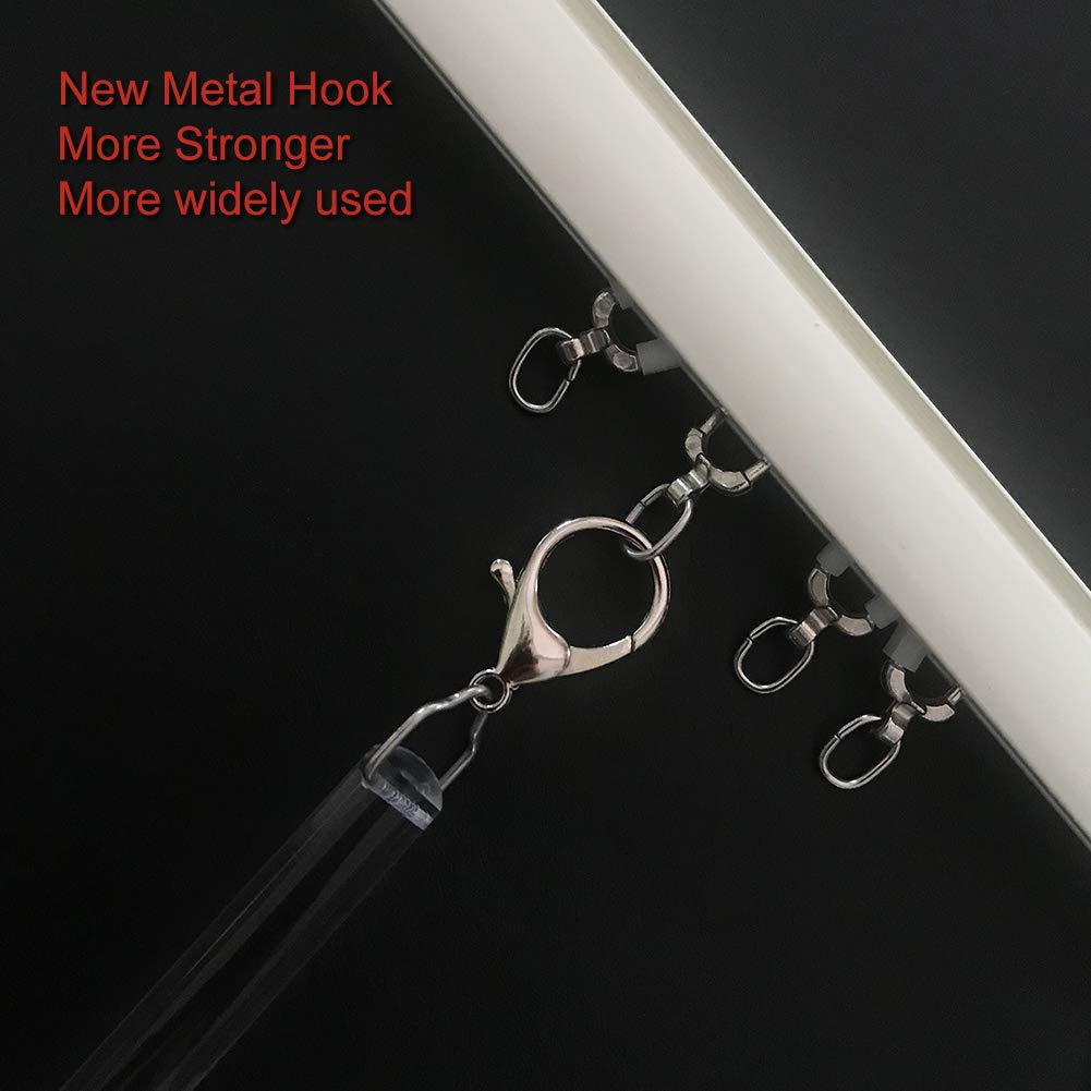 2 Pack 36 Inch Universal Drapery Pull Rod Invisible Clear Curtain Wand for Easier Opening and Back (Acrylic, 36")