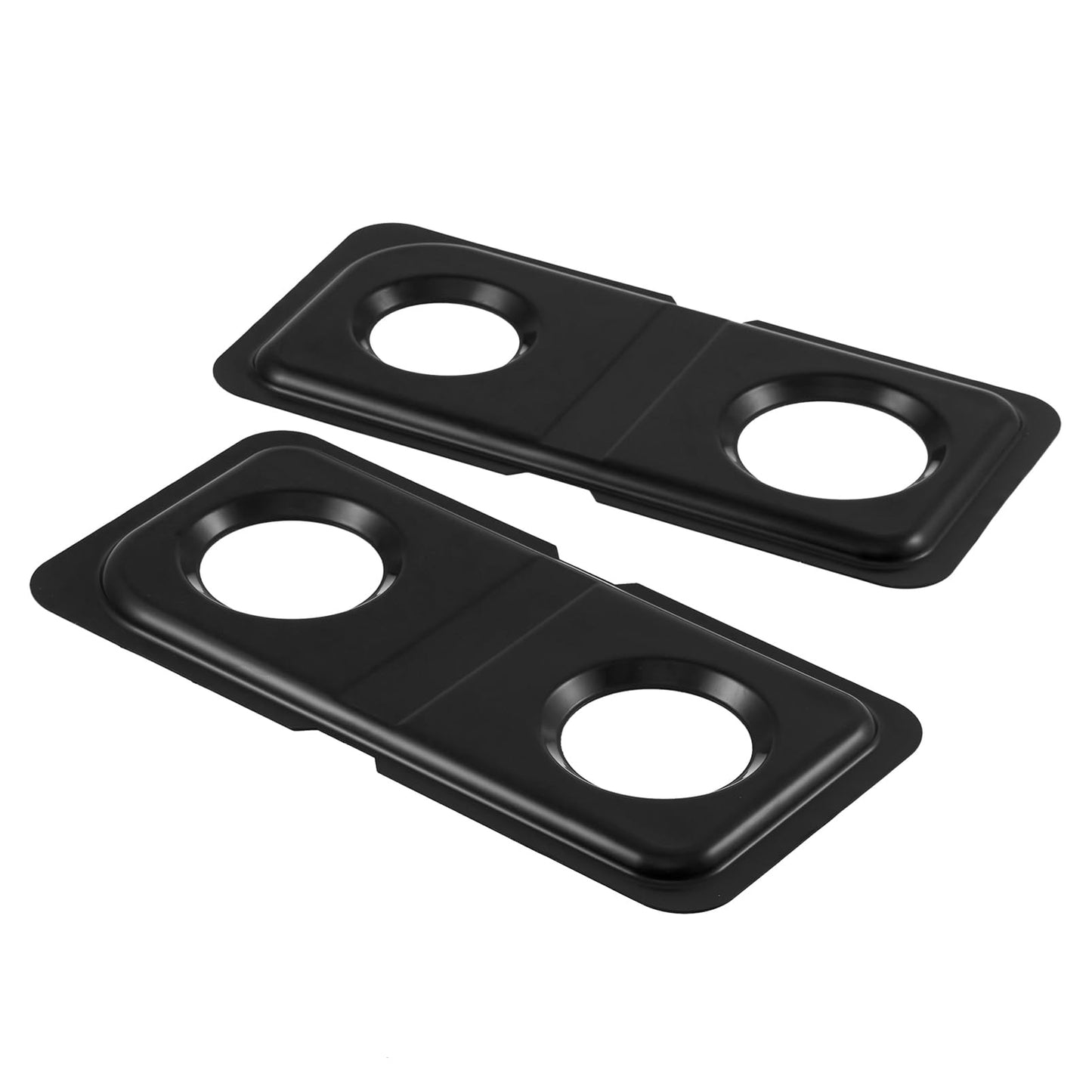 Upgraded Stainless Steel WB34K10009 WB34K10010 Drip Pans Stove Replacement Parts for GE Spectra Rectangle Oven Double Burner Drip Pan Stovetop Bowls Black GE Gas Range Cooktop Burner Catch Pans 2 Pcs