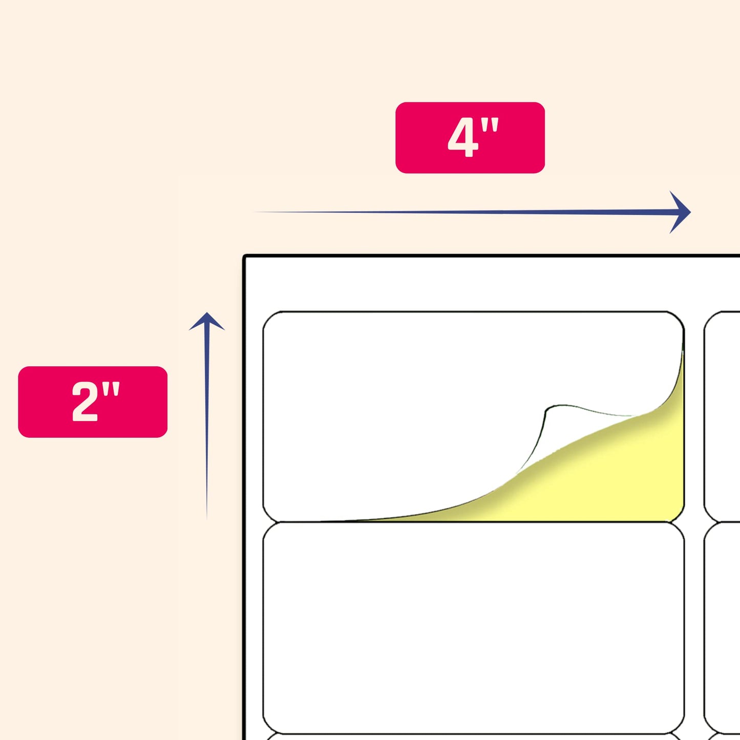 (2" x 4") 200 Sheets, Printable White Sticker Labels, Laser/Inkjet Printing - Matte, 10 per Page