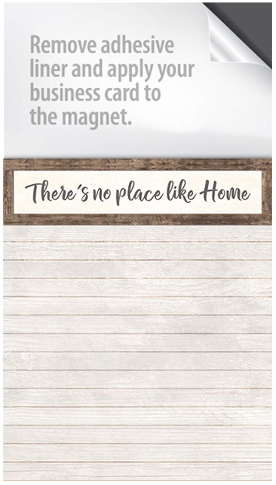 Magnet Notepads - With a peel and stick area for your Business Card! (Box of 100 Notepads) (No Place Like Home)