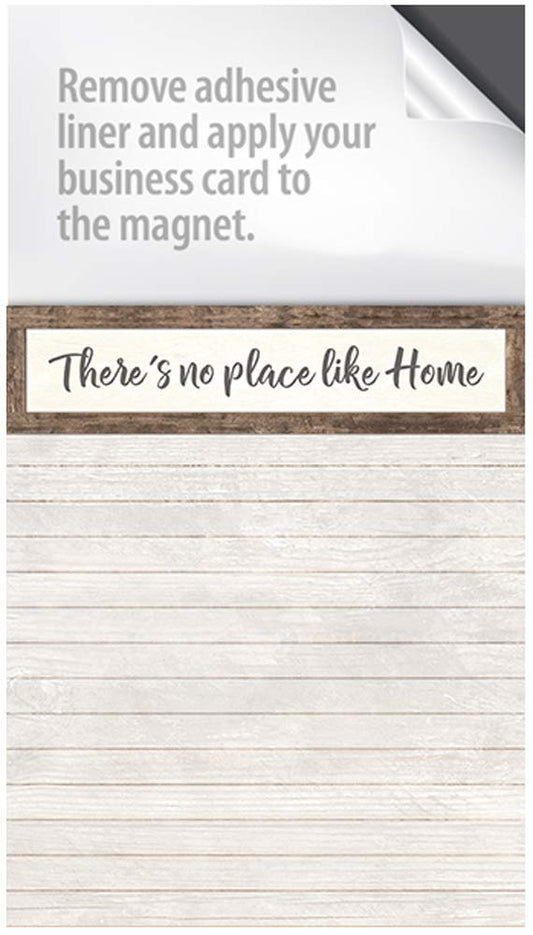 Magnet Notepads - With a peel and stick area for your Business Card! (Box of 100 Notepads) (No Place Like Home)
