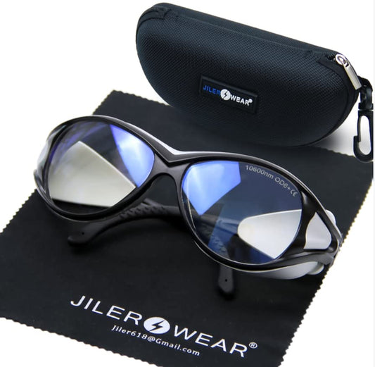 10600nm CO2 Laser Safety Protective Goggles 10600nm Laser Glasses Eye Protection Reflective Laser Glasses CO2 Laser Cutting Machine,9000-11000nm Glasses for Laser Protection with DIN CERTCO Certified