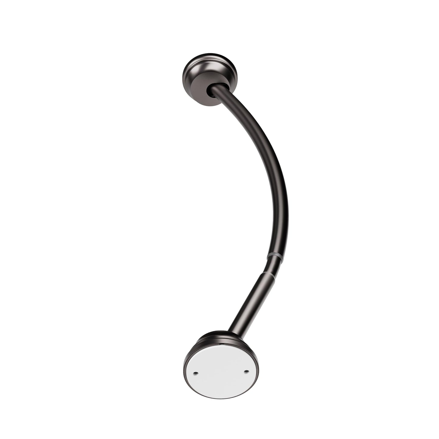 Zenna Home No Drill Curved Shower Curtain Rod, 32 - 40 Inches Adjustable Shower Rod for Small Tubs or Showers, Easy Install, Choice of No Drilling Tension or Wall Mount, Rustproof, Bronze
