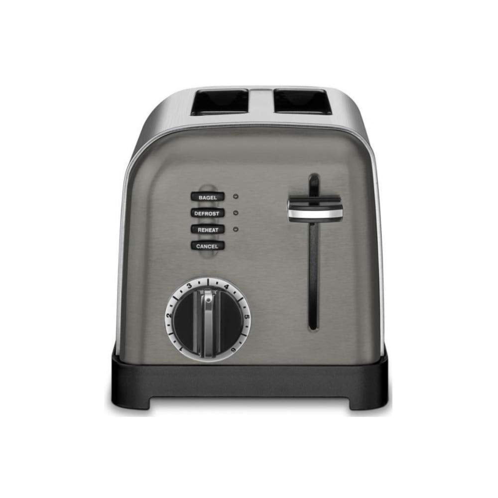 Cuisinart CPT-160BKS 2-Slice Metal Classic Toaster, Stainless Steel/Black