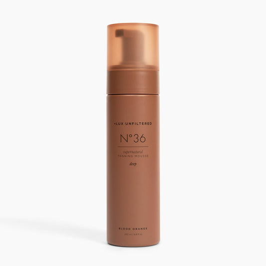 + Lux Unfiltered N°36 Deep Self Tanning Mousse - Self Tanner Mousse, Tanning Foam – Hydrating, Streak-Free, Natural-Looking Sunless Tanner - Vegan & Cruelty Free - Blood Orange