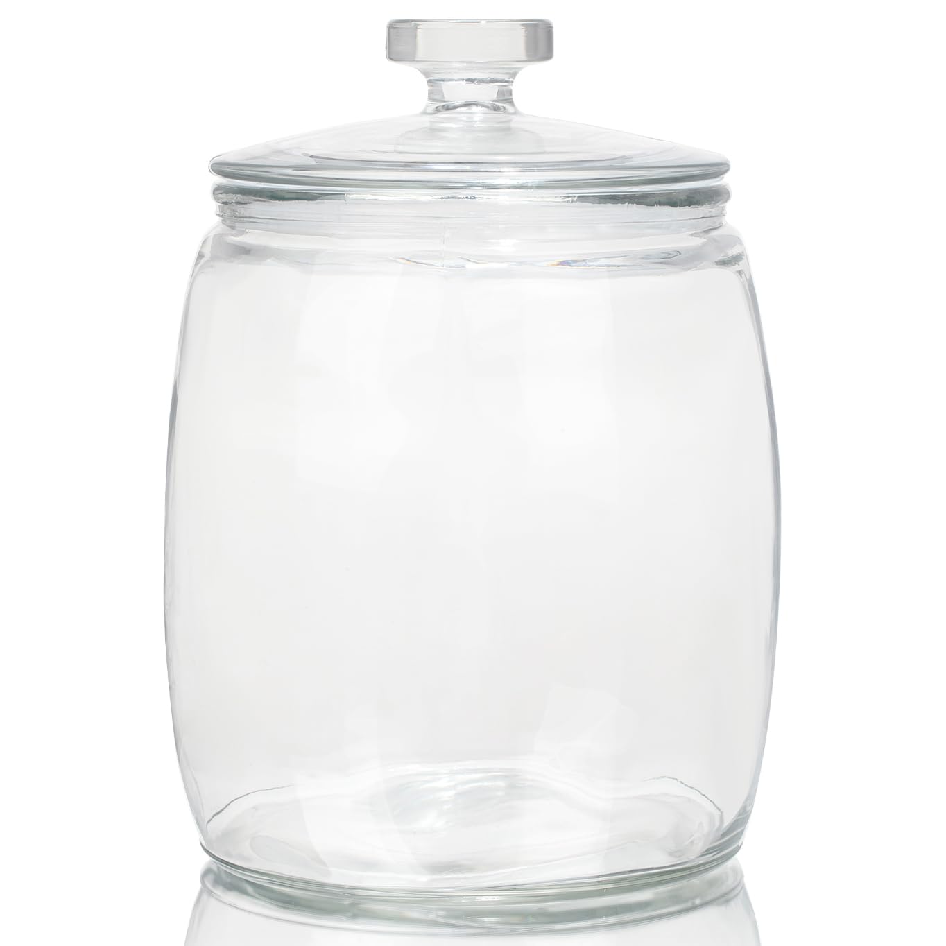 CATPOWER 2.5 Gallon Wide Mouth Glass Storage Jars with Heavy Glass Lids - Large Cookie Jars for Kitchen, Ideal for Flour, Rice, Sugar, Pasta, and Candy