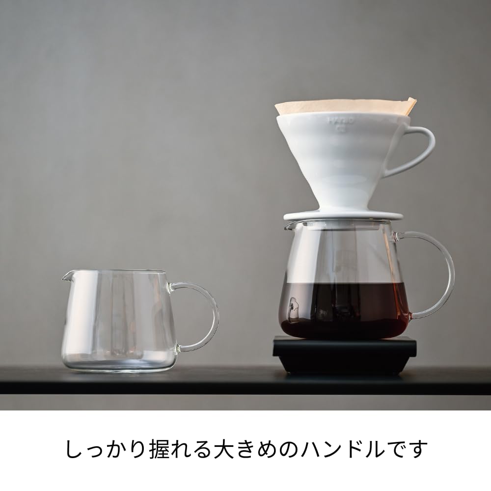 Hario VBS-60 V60 Barista Server, 600 Clear, 20.3 fl oz (600 ml), For 1-5 Cups, Microwavable, Made in Japan