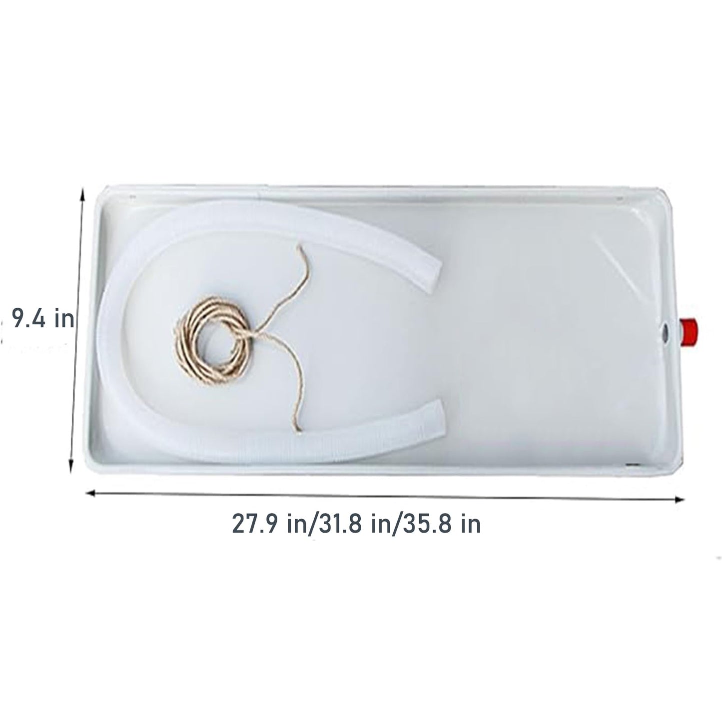 Altovexis Air Conditioner Drip Pan with Flexible Hose Portable Ac Condensate Water Catcher HVAC Collection and Drainage Solution Kit, for Indoor Outdoor Window, Universal Drain Pan 27.9x9.4 in