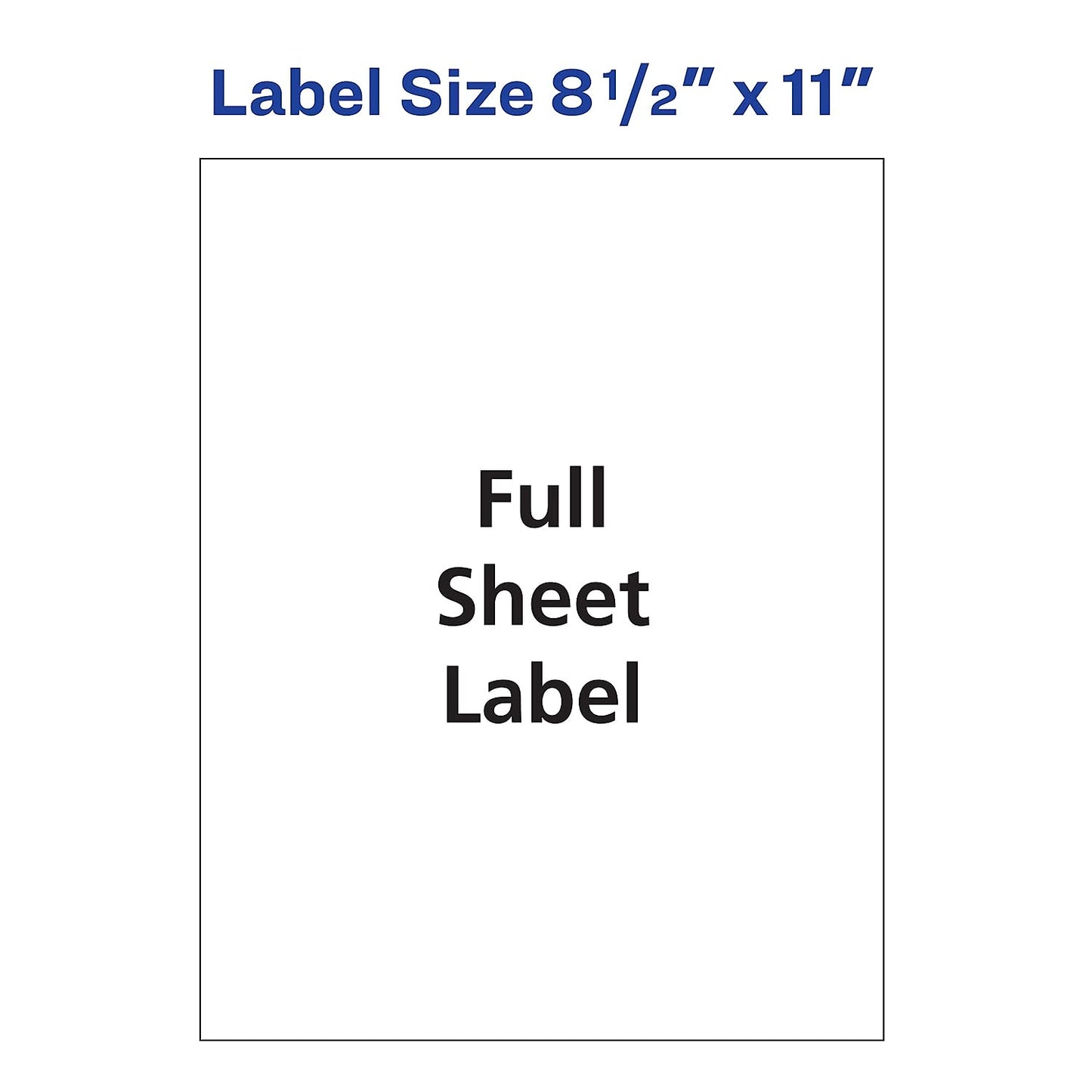 Avery 5353 Copier Label, Full Sheet, 8-1/2-Inch x11-Inch, 100/BX, White