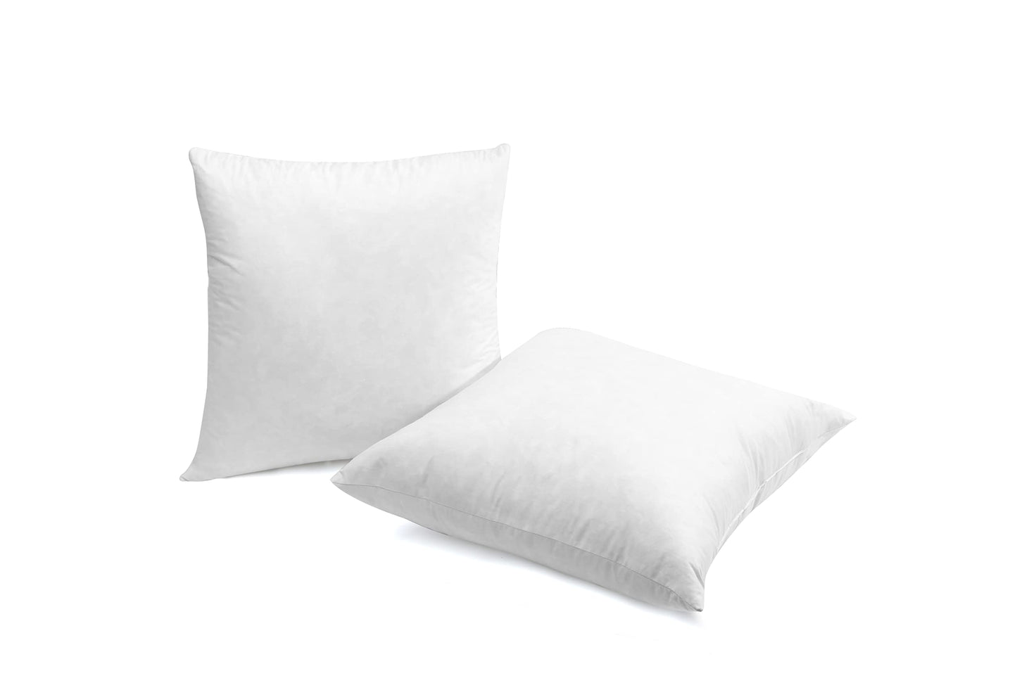 SNUG&COZY Luxury Goose Down Feather Pillow Inserts - 22x22IN, Double Layered Down-Proof Design, Ultra-Soft Cover, High Fill Weight, Pack of 2, White