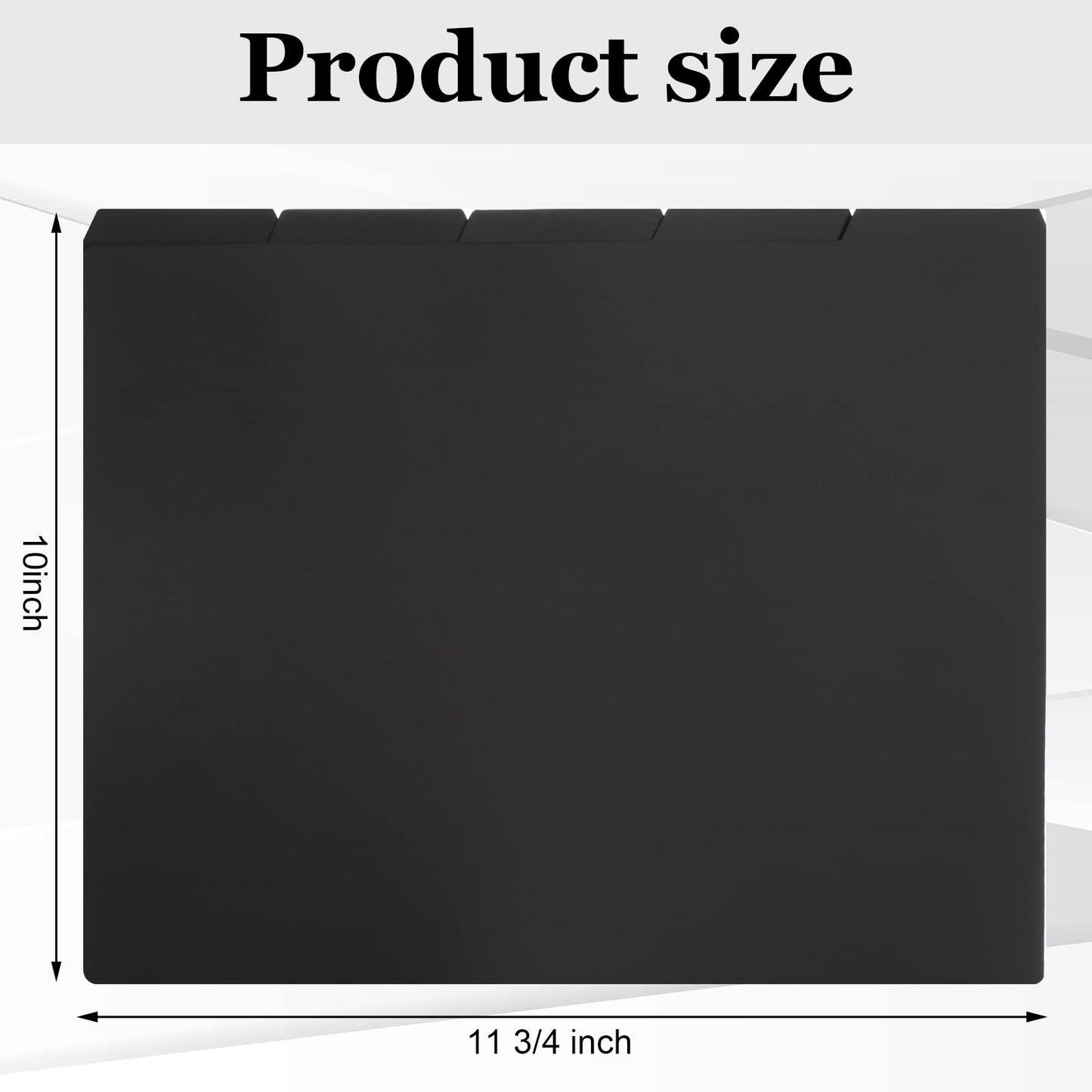50 Pcs Tab File Guides Set with 2 Pcs Self Adhesive Alphabet Mailbox Numbers Sticker Alphabetical File Dividers Index Card Dividers with Tabs for Office Classroom, 11.7 x 10 Inches (Black)