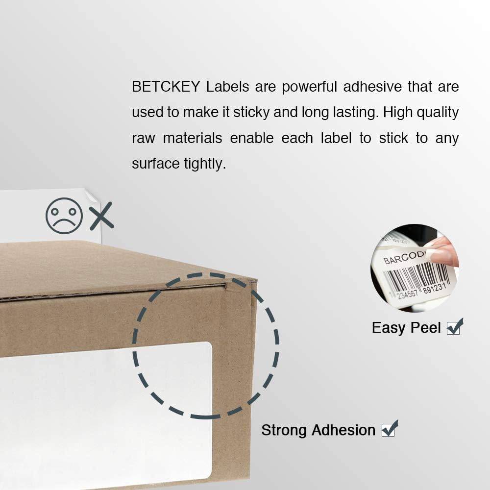 BETCKEY - Compatible DYMO 30332 (1" x 1") Square Multipurpose Labels - Compatible with DYMO Labelwriter 450, 4XL & Zebra Desktop Printers [28 Rolls/21000 Labels]