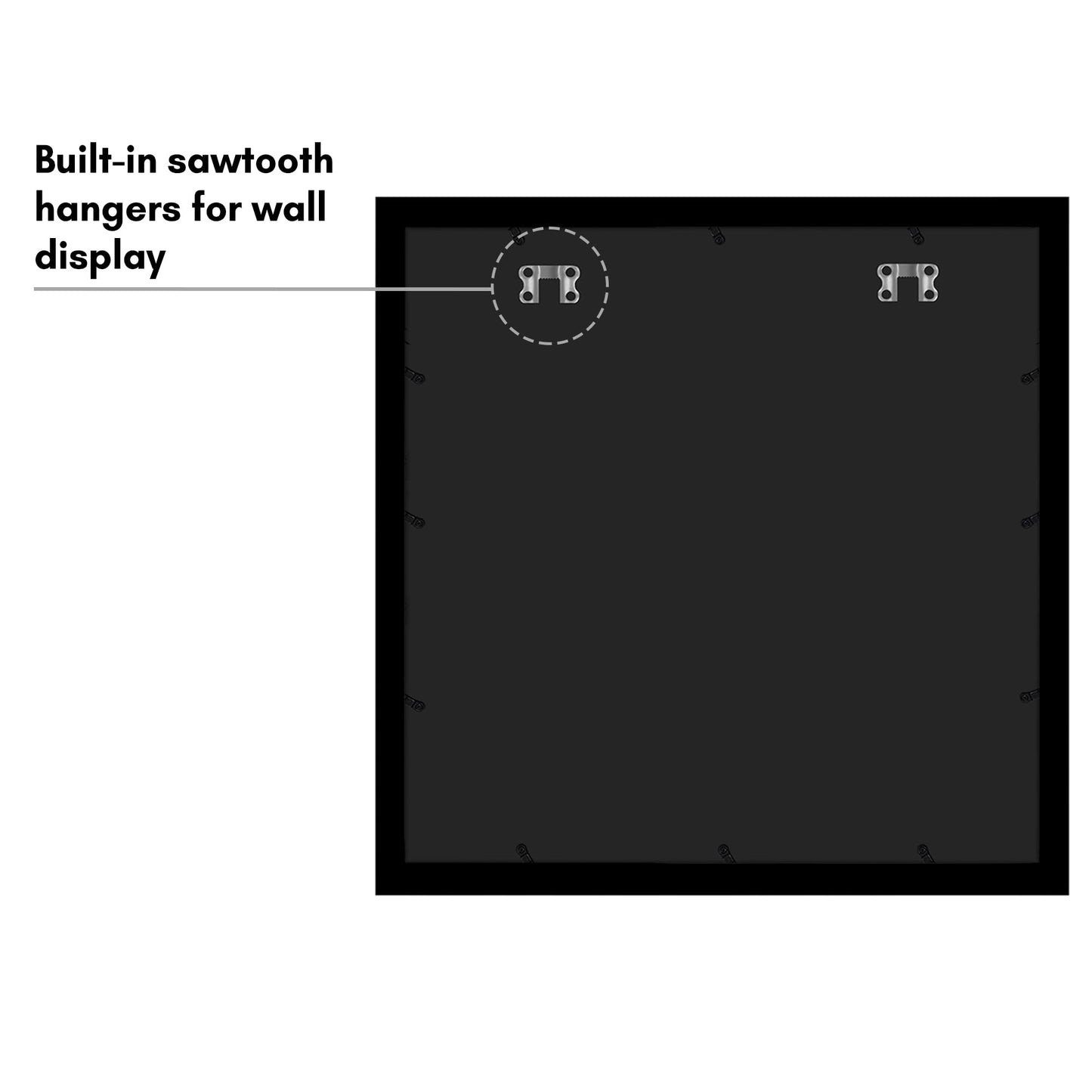 Americanflat 20x20 Collage Picture Frame with Polished Plexiglass - Multi Picture Frames Fit One 8x10, Four 5x5 and Six 4x6 Photos or Use as One 20x20 Frame - Signature Collection - Black