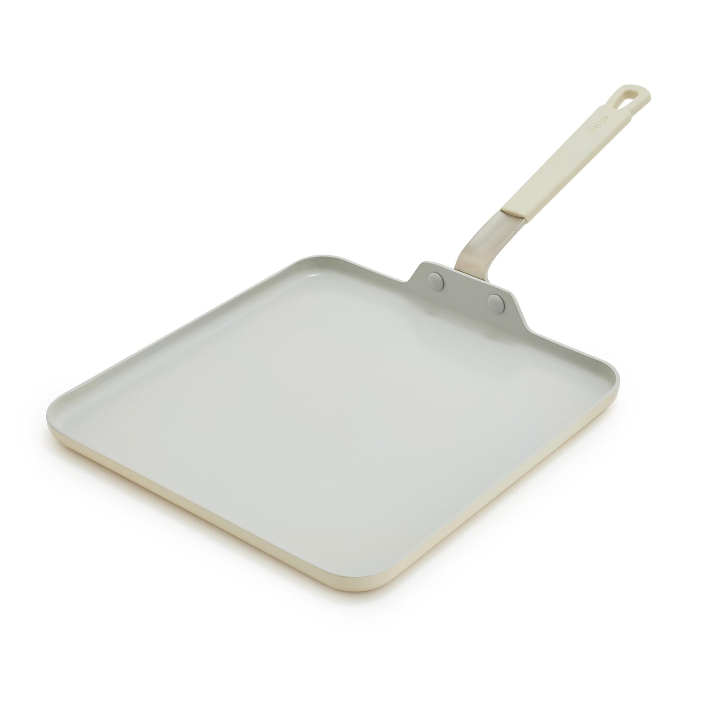GreenPan x Bobby Flay 11” Nonstick Square Griddle Pan, PFAS-Free Diamond Ceramic Stay-Cool Silicone Handle, Easy Clean Dishwasher & Oven Safe Skillet, Cream