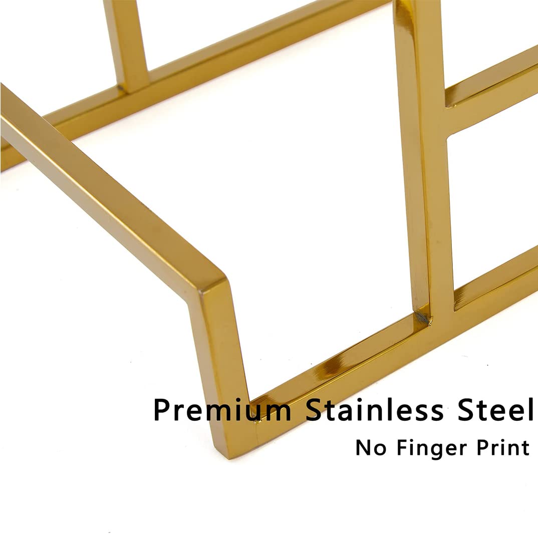 K KAIDIYIN Polished Gold 3-Layer Wallet Display Rack Metal Clutch Holder Retail Store Wallet Display Rack Show Wallet Rack