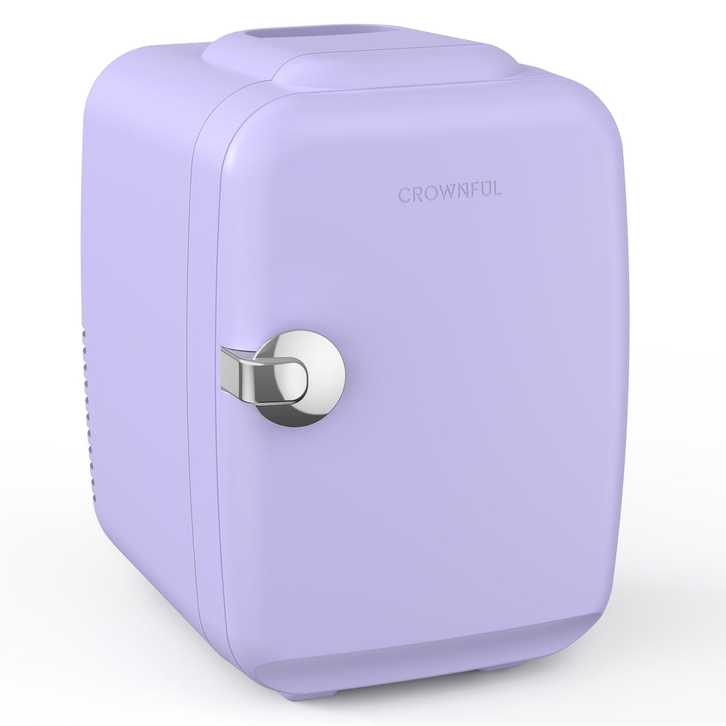 CROWNFUL Mini Fridge, 4 Liter/6 Can Portable Cooler and Warmer Personal Refrigerator for Skin Care, Cosmetics, Beverage, Food,Great for Bedroom, Office, Car, Dorm(Purple)