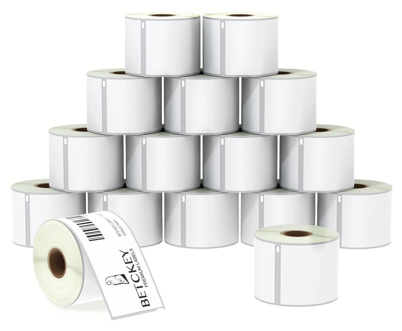 BETCKEY - Compatible DYMO 99019 (2-5/16" x 7-1/2") Large Lever Arch File Labels, Compatible with DYMO Labelwriter 450, 4XL, NOT Fit 550 & 5XL [16 Rolls/2400 Labels]