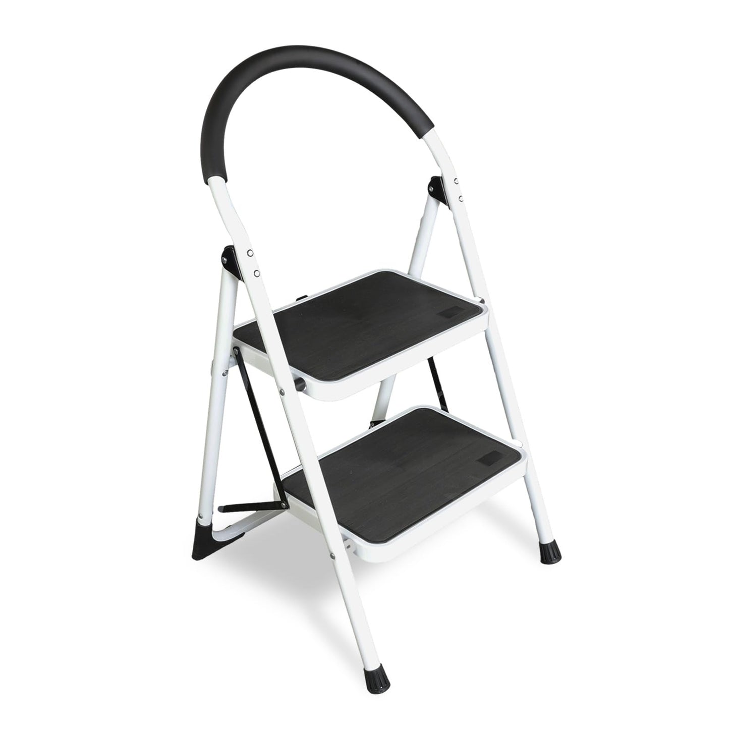 Big Red 2 Step Ladder, 400 lbs Ergonomic Folding Stool with Anti-Slip Pedal, Step Stool with Padded Handle for Kitchen, Household, Offices, ATRJZ9022BR, Torin