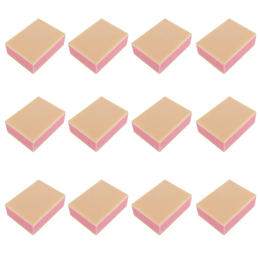 12 Pack Silicone Sponge Human Skin Injection Pad Training Model, Nurse Student Practice