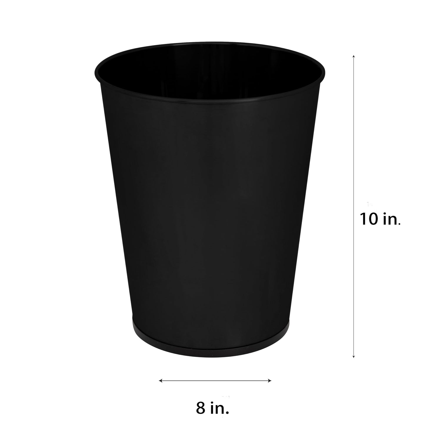 Bath Bliss Trash Can, Toilet Brush and Plunger 3 Piece Bathroom Set in Matte Black