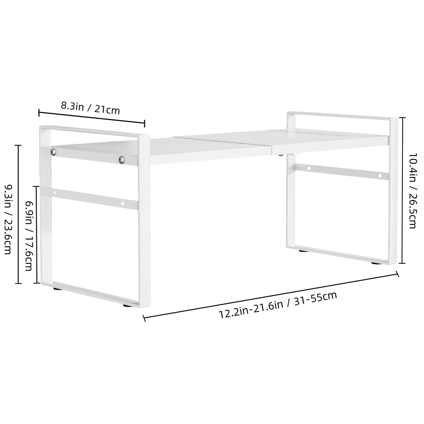 Expandable Cabinet Shelf Organizer Riser for Kitchen Pantry Cupboard Under Sink Countertop,kitchen cabinet shelf 8.3’’D * 12.2-23.6’’W * 10.4’’H
