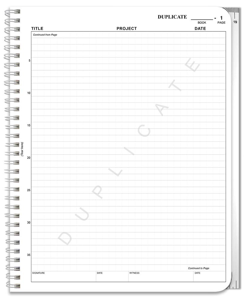 BookFactory Carbonless Lab Notebook/Laboratory Duplicator Book (Scientific Grid Format) - Contains Carbon Copies 8.5'' x 11''. 100 Sets of Pages, 200 Sheets Total [Wire-O Bound] (Made in USA)