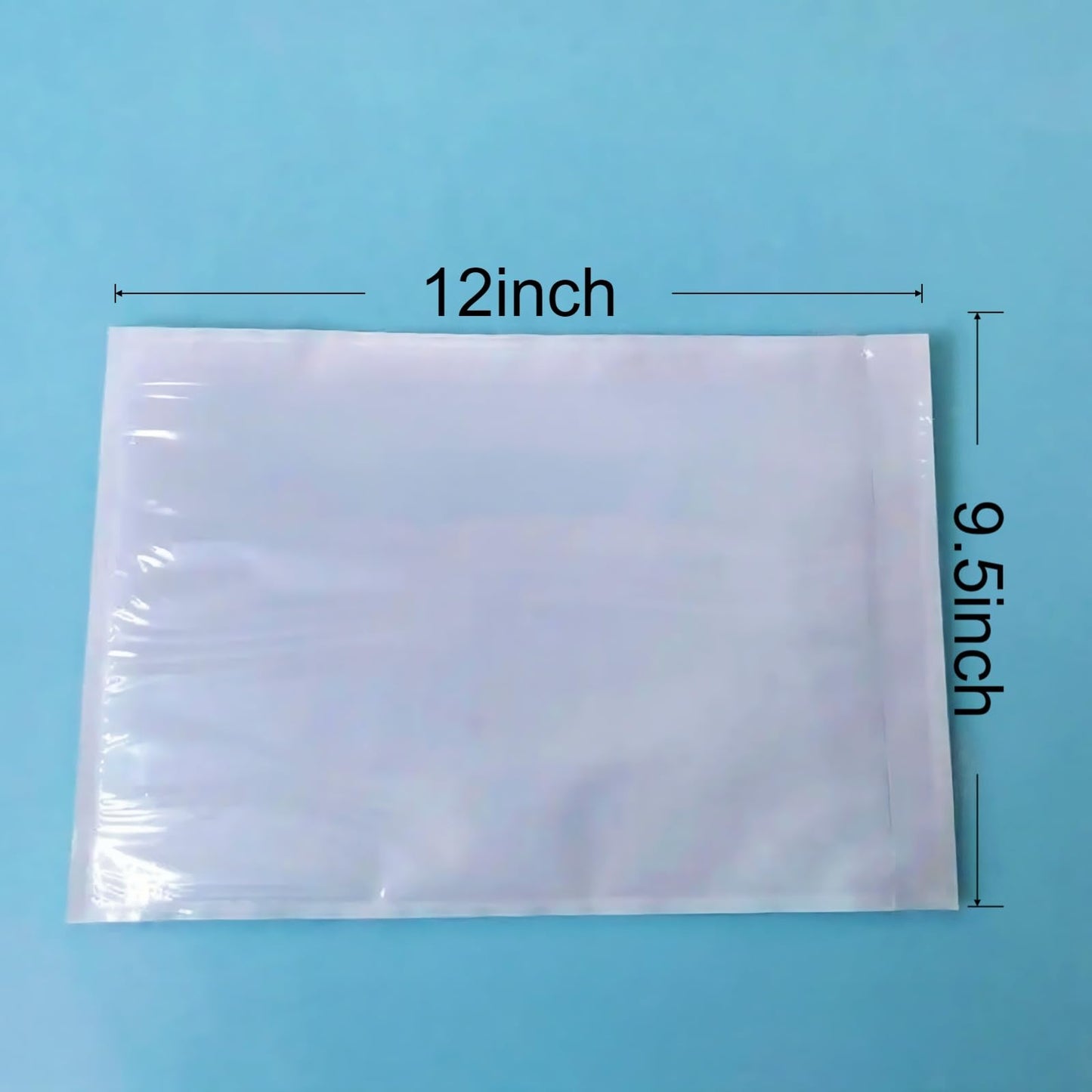 Ludjzeoq 500Pcs 9.5" x 12"Packing List Envelopes Fit for 8.5x11 inch Labels, Packing Slip Invoice Sleeves Clear Self-Adhesive Mailing Labels for Envelope, Waterproof Shipping Pouch Enclosed Bags