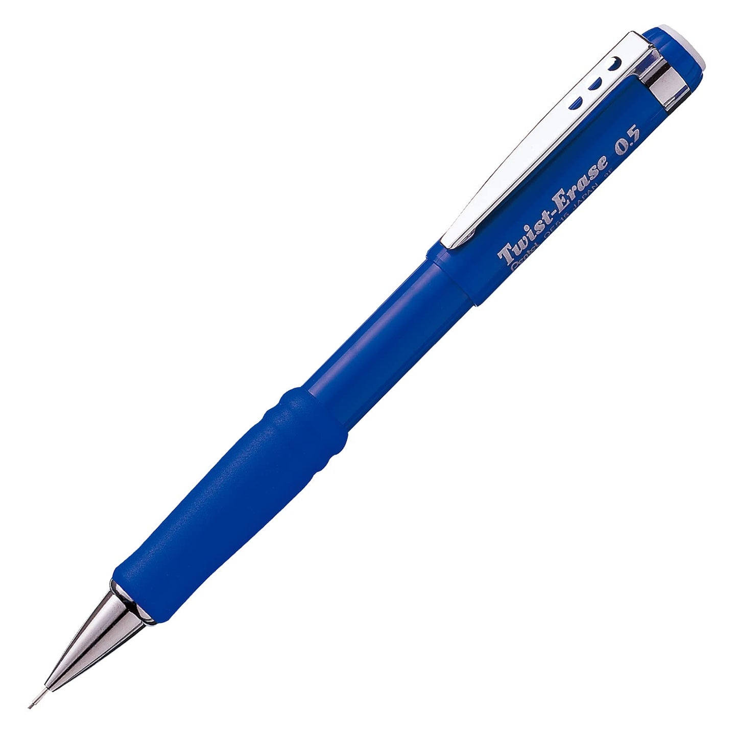 Pentel Twist-Erase III Mechanical Pencil, 0.5mm, Blue Barrel, 12 Pack (QE515C)