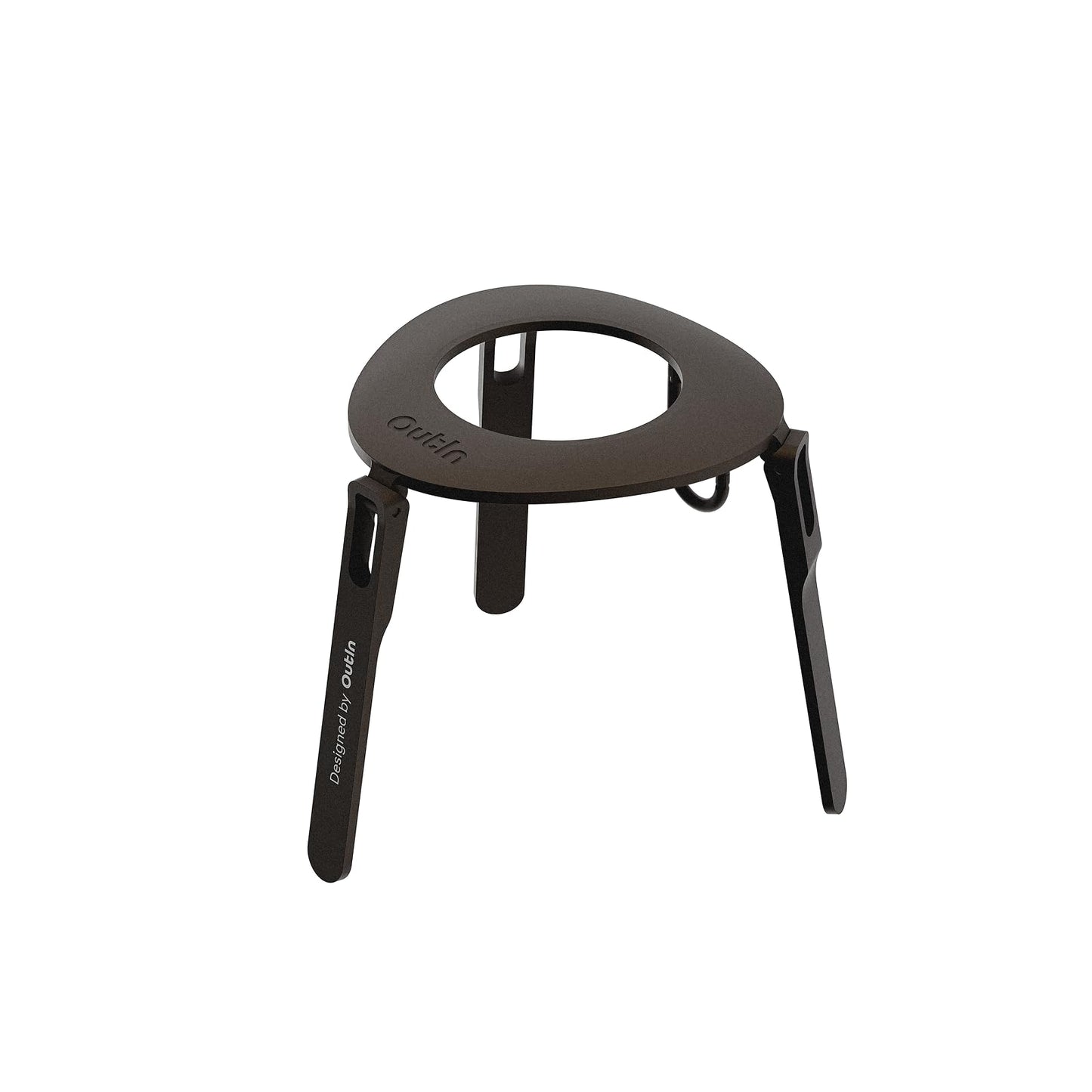 OutIn Ultra-Portable Foldable Coffee Stand with Carabiner, Stable Portable Espresso Machine Holder, Aluminum Unibody Design, Clip-On Carabiner for Easy Carrying, Fit Mino, Nano