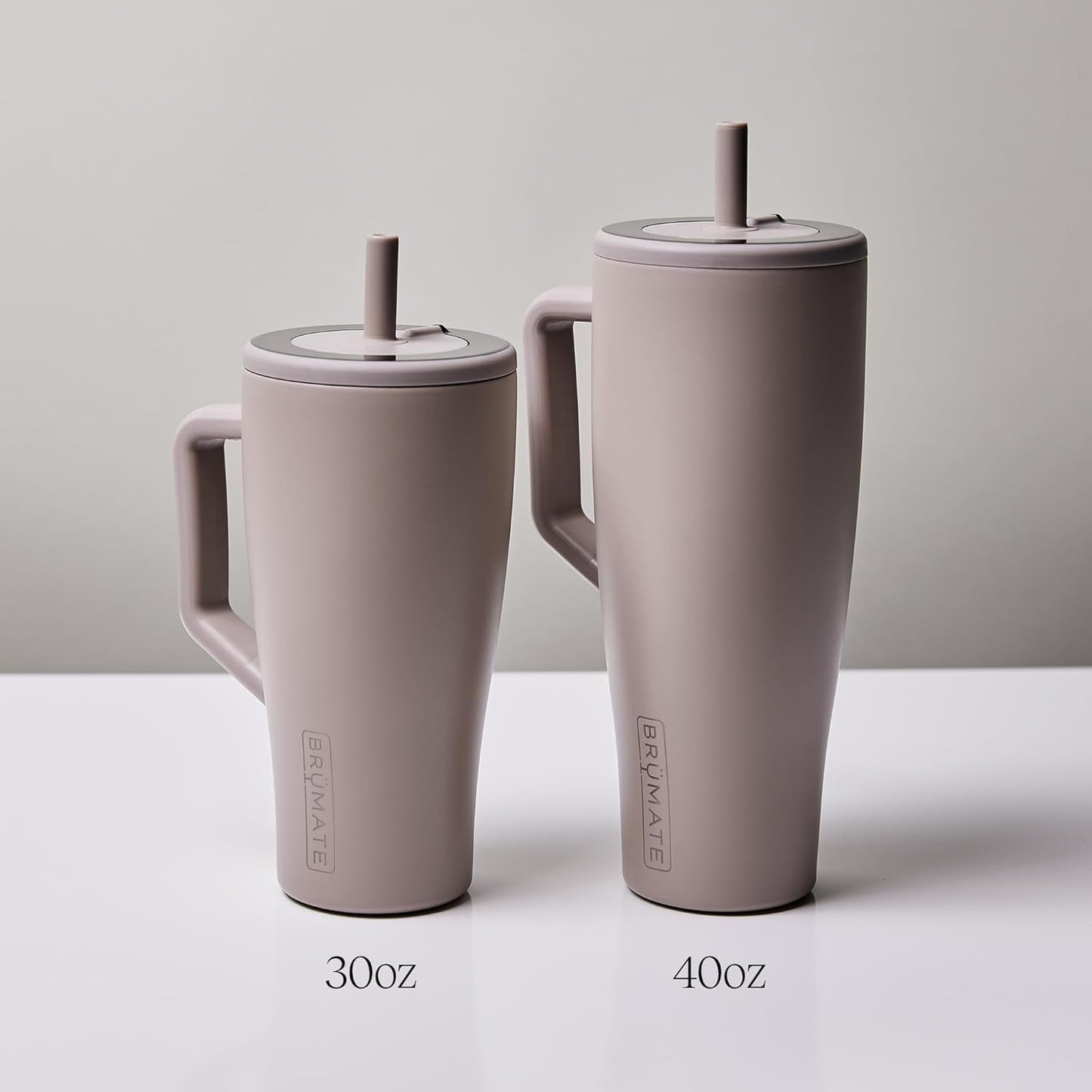BrüMate Era 40 oz Tumbler with Handle and Straw | 100% Leakproof Insulated Water Bottle Tumbler with Lid and Flexible SoftSip Straw | Made of Stainless Steel | Cup Holder Friendly | 40oz (Primrose)