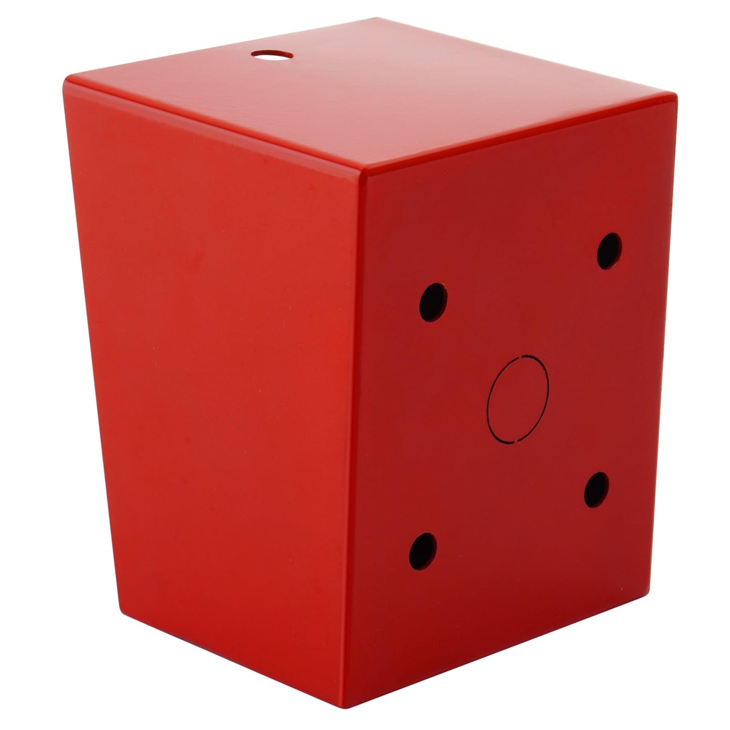 TRUCFUSION Fire Department Box With Lock Hole Red Heavy Duty Steel