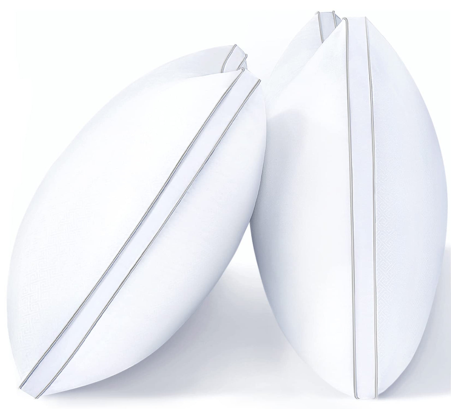 viewstar Bed Pillows King Size Set of 2, Firm Support Down Alternative Gusseted Pillows for Side, Back, or Stomach Sleepers, White