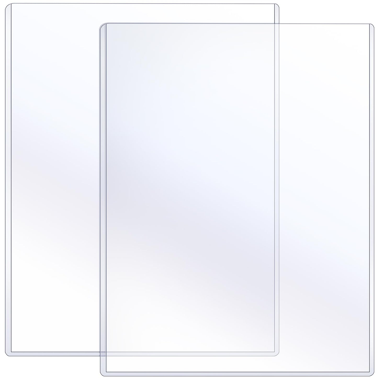 Sherr 2 Pcs Rigid Print Protectors Fit 24 x 36 Inch Poster Paper, Top Loading Page Protectors Plastic Poster Sleeves PVC Clear Sheet Holder to Display Photo Document Magazine Certificate