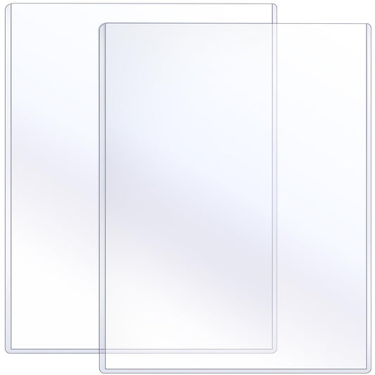 Sherr 2 Pcs Rigid Print Protectors Fit 24 x 36 Inch Poster Paper, Top Loading Page Protectors Plastic Poster Sleeves PVC Clear Sheet Holder to Display Photo Document Magazine Certificate