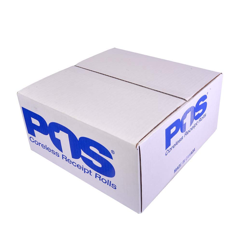 POS1 4 3/8 x 125 feet x 16 rolls CORELESS BPA Free Thermal Paper Rolls for Zebra QLn420 and Star TSP800 Mobile Thermal Receipt Printers. 50mm diameter