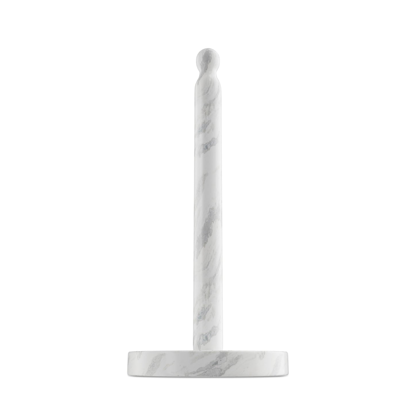 Koville Natural Marble Paper Towel Holder Countertop, 6“ Genuine Stone Paper Towel Holder Stand for Kitchen Storage, for Standard Rolls(Namib Fantasy)