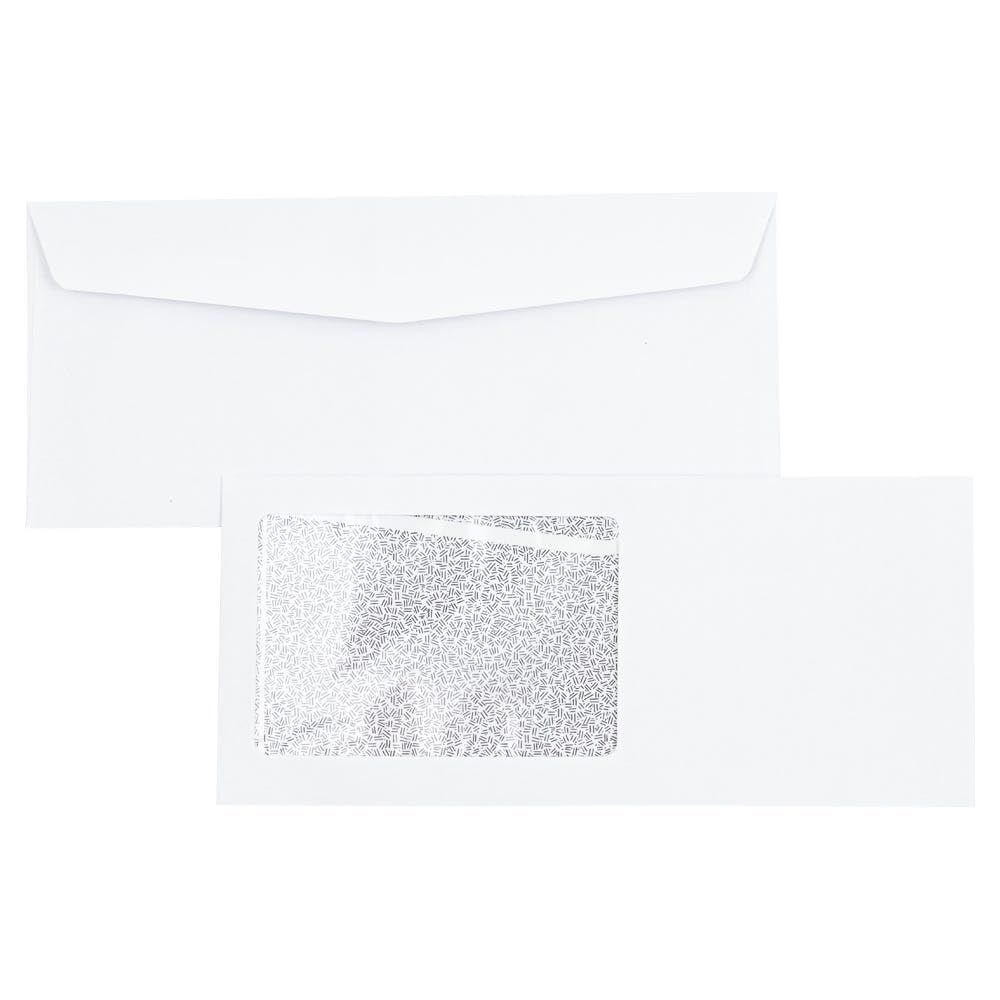LUXPaper #10 All Purpose Window Envelopes | Security Tint | 4 1/8" x 9 1/2" | White | 24lb. Text | 500 Qty