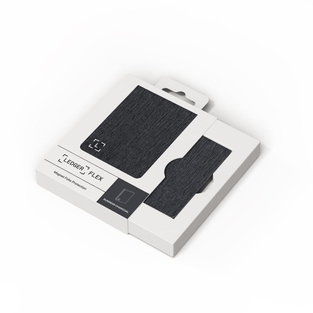 Ledger Flex Magnet Folio - Protection for Touchscreen Crypto Wallets (Business Charcoal)