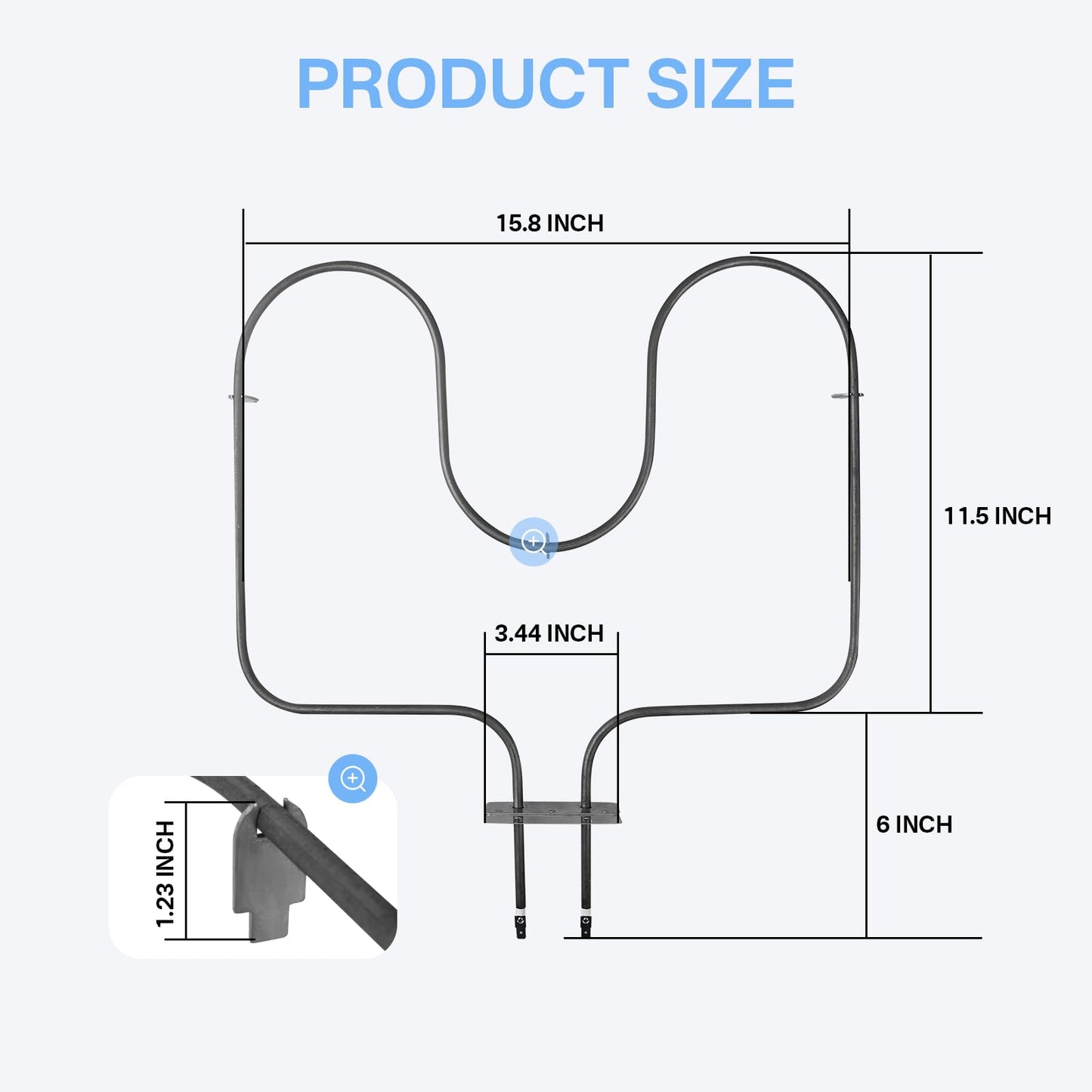 Oven Bake Element Fits for Amana Whirlpool ARR630 ART6110 77001094 WP77001094 CH5910 Oven Heating Element Replacement 8190056 AP4104297 AP6011444