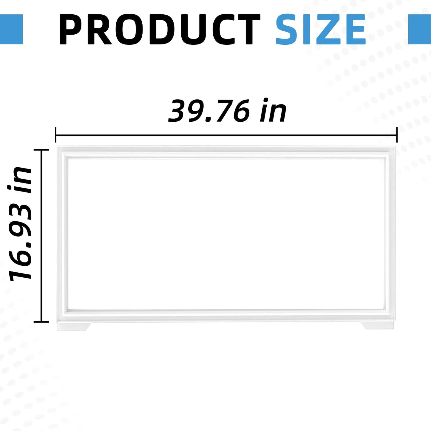 W10830189 Upgraded French Door Gasket Seal 16.93x39.76in Compatible with Whirlpool Kenmore Kitchen-Aid Amana Jenn-Air Maytag Replaces W10137006 W10163894 W10163894N W10443221 W10571959