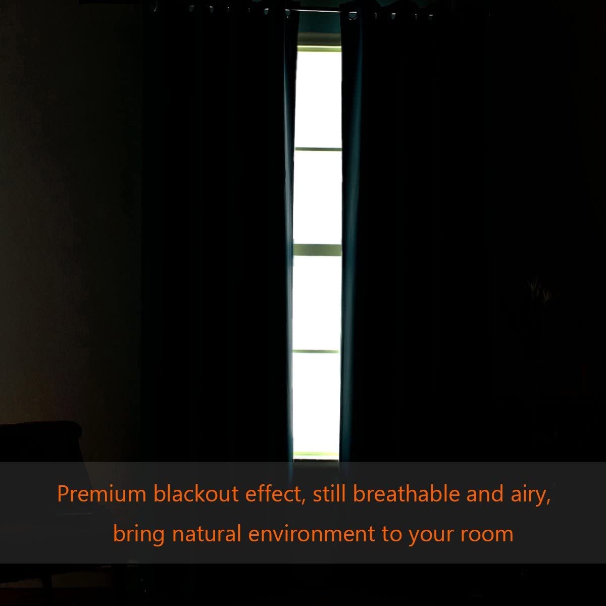 H.VERSAILTEX 100% Blackout Curtains for Sliding Glass Door Room Divider Curtains Noise Reduce Curtain Panel Portable Window Screen Sliding Partition, W120 x L96 inches/8' Tall by 10' Wide, Black