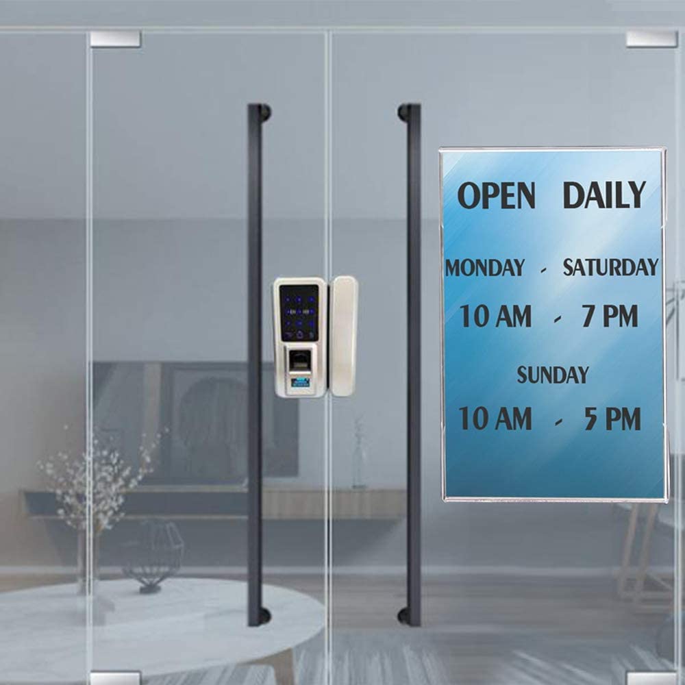 Ludery 8.5 x 11 Wall Mount Acrylic Sign Holder, Plastic Sign Holder with 3M Tape Adhesive,Clear Wall Mount Frame,Picture Paper Frames Holder for Home, Office, Store, Restaurant(20pack)