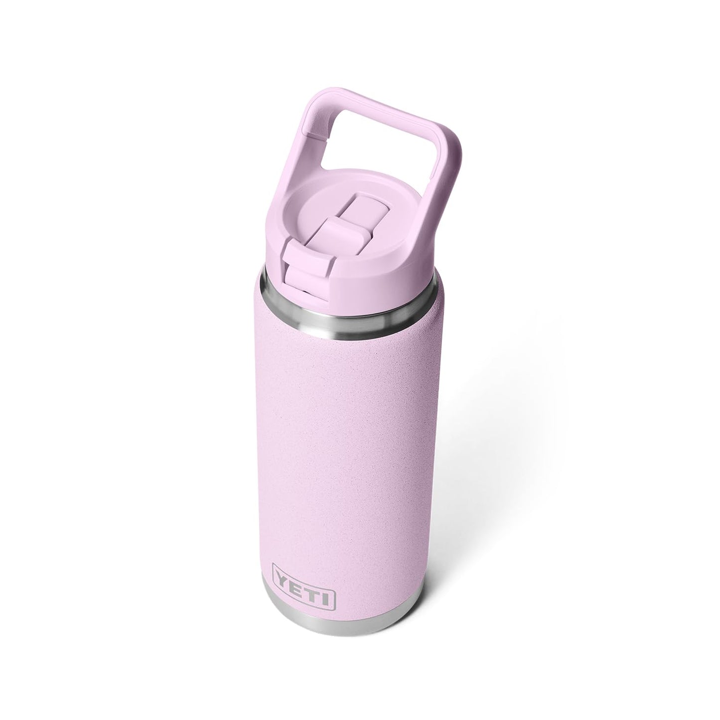YETI Rambler 26 oz Bottle, Vacuum Insulated, Stainless Steel with Color Matching Straw Cap, Cherry Blossom