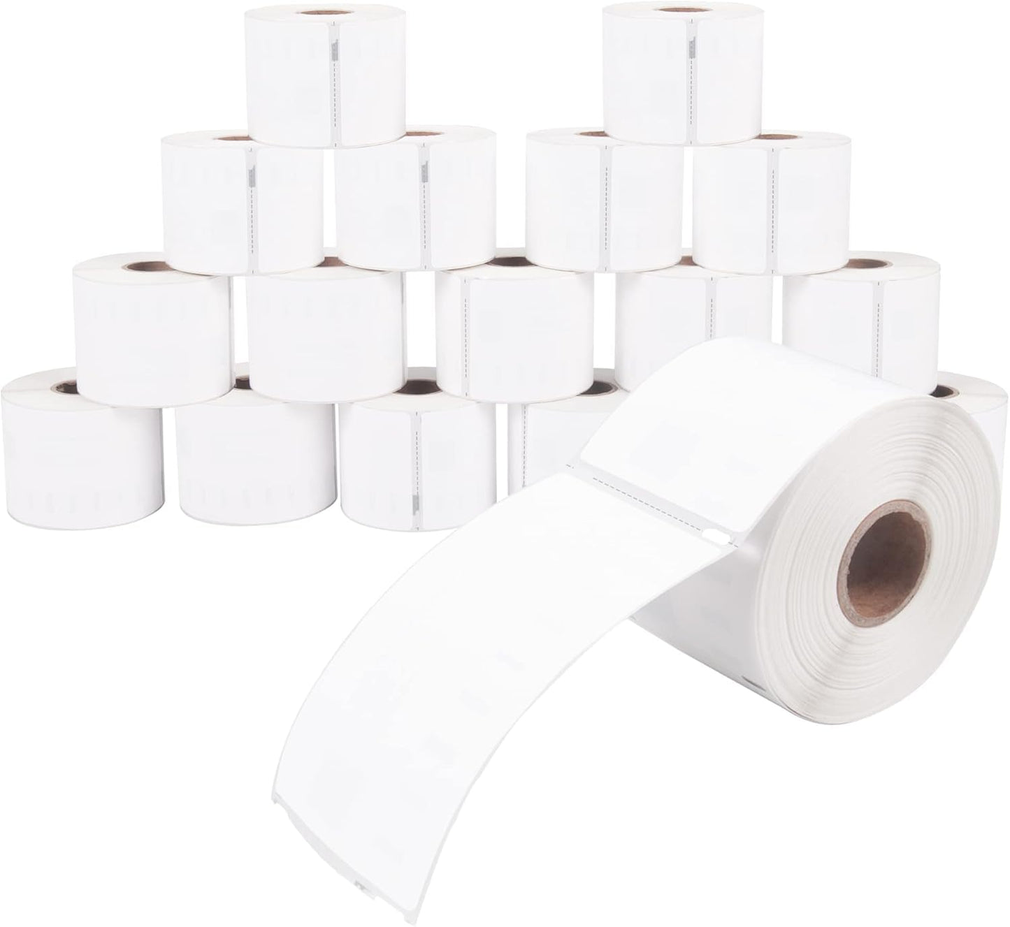 L LIKED 18 Rolls 2-5/16" x 4" Thermal Shipping Address Labels, Perforated Line, Compatible with Rollo/Zebra/DYMO 30256, 5400(18 Rolls×300 Barcode Postage Labels for Desktop Printers