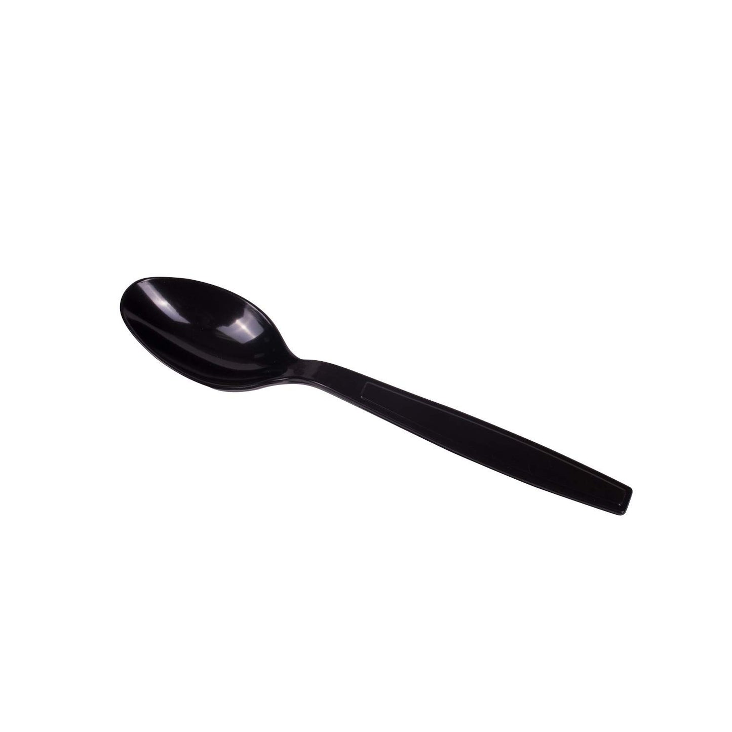 Karat [1,000 ct] Heavy Duty Plastic Spoons Individually Wrapped – Sturdy Disposable Spoons for Break Rooms & Parties – Strong, Firm for Sanitary Use | Black