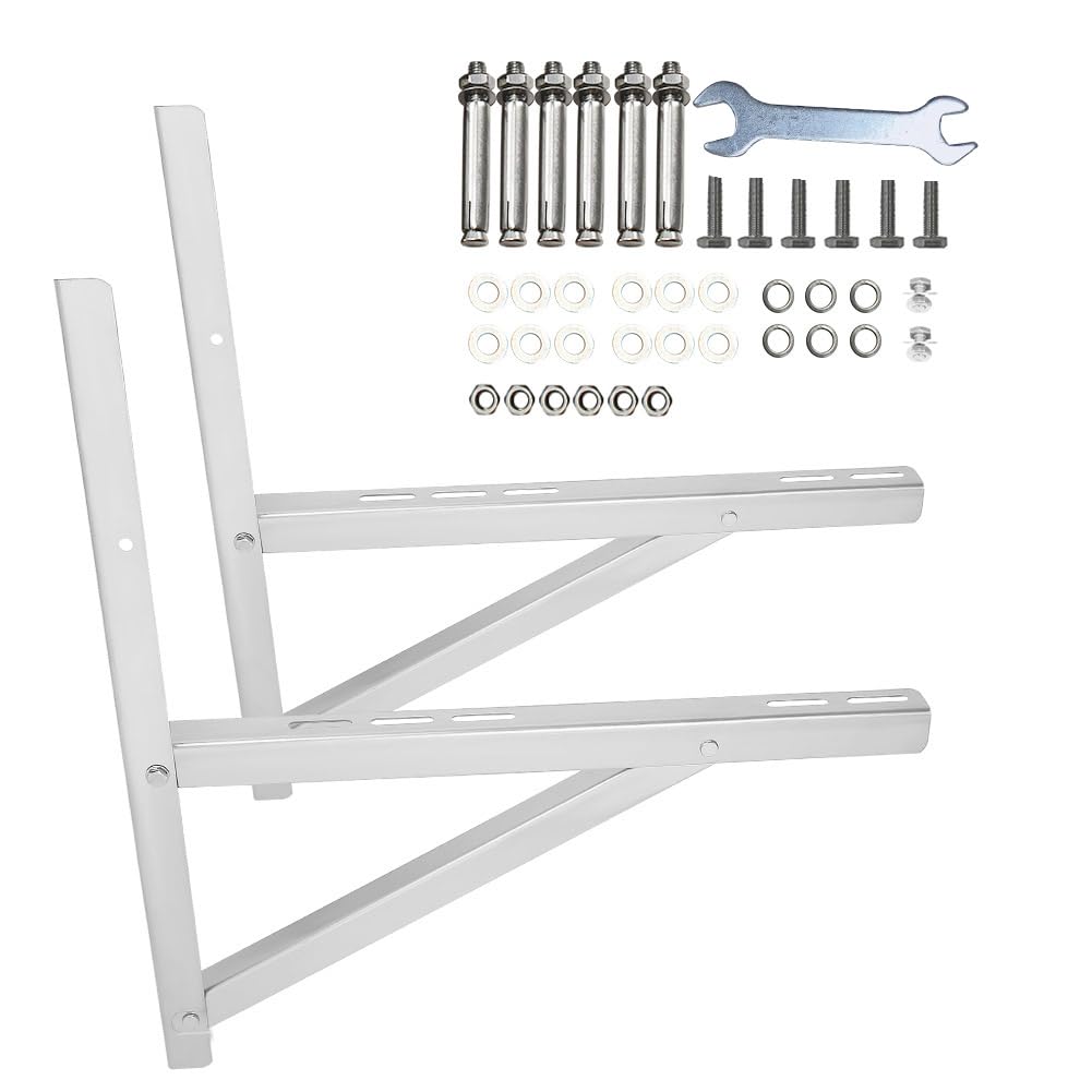 Stainless Steel Mounting Bracket for 9000-36000BTU Condenser Ductless Mini Split Air Conditioner Heat Pump Systems (Triangular)