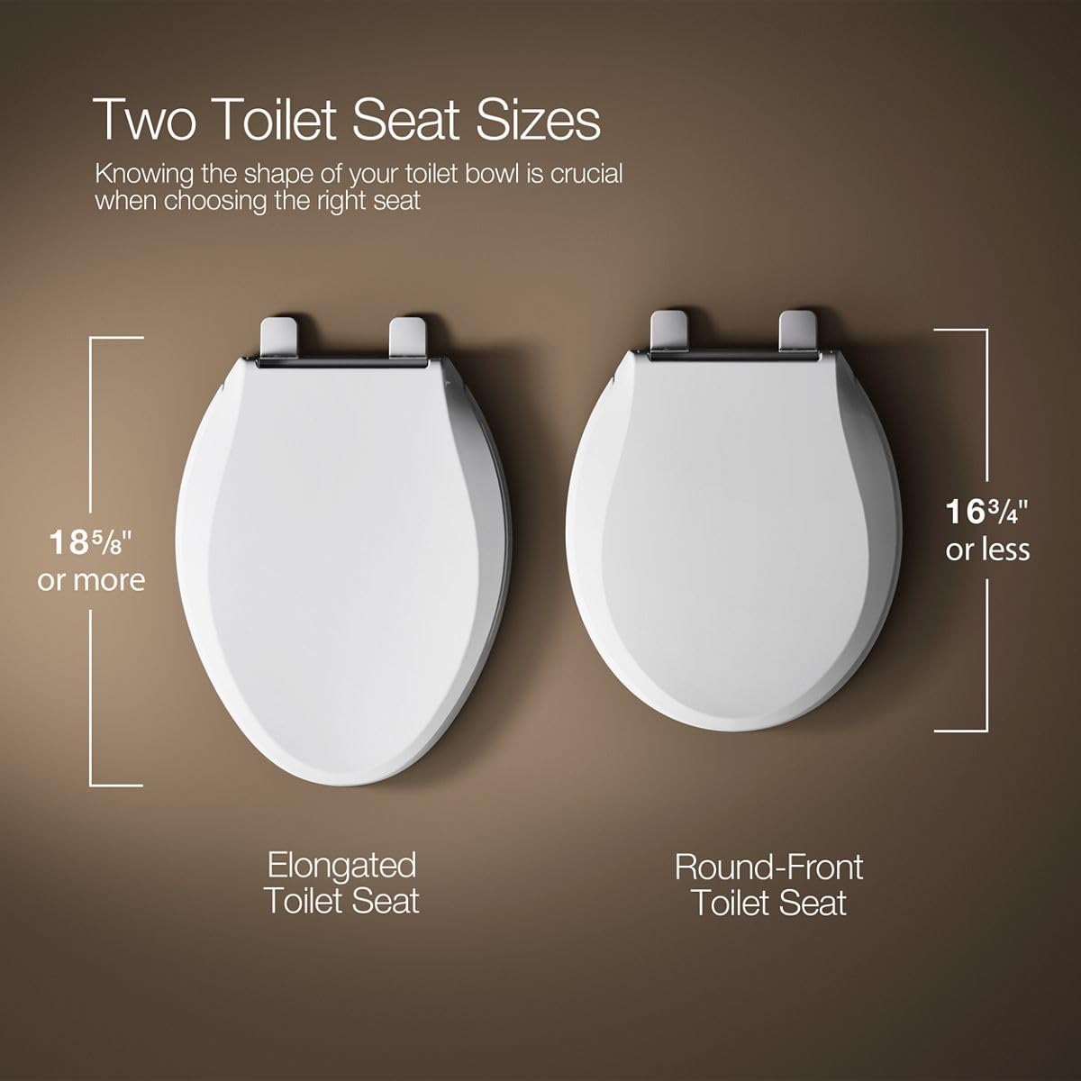 KOHLER 20110-96 Brevia, Slow Close Toilet Seat, Elongated Toilet Seat, Grip-Tight Bumpers Quick-Attach Hardware, Biscuit