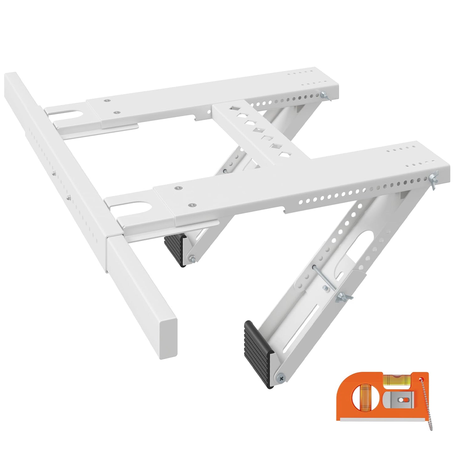 KAINGA Window Air Conditioner Support Bracket No Drilling, No Tools, Window AC Bracket, Adjustable Wall Mount, Quick Install, Up to 220lbs, Fit Single & Double-Hung Windows