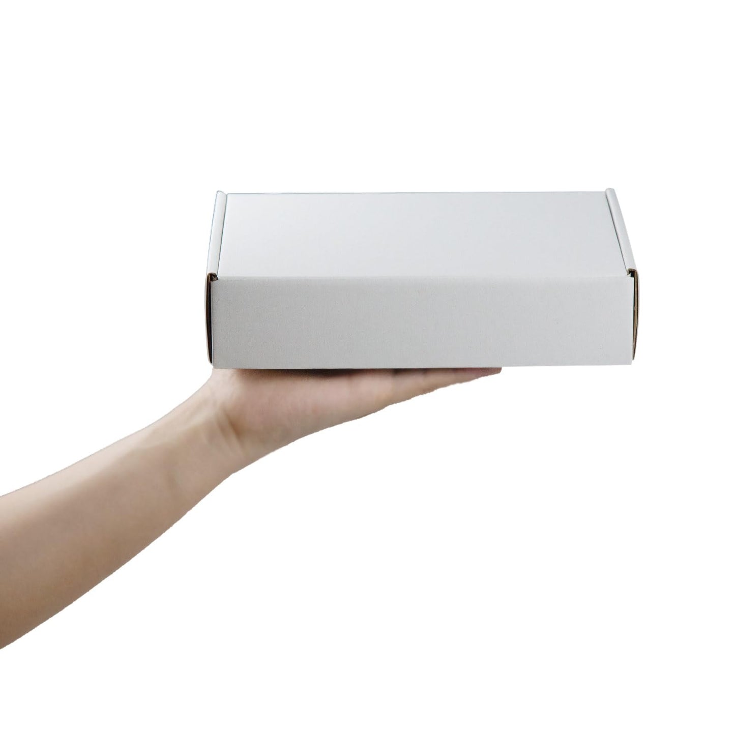 SUNLPH 50 Pack 9x6x2 Inches Small Shipping Boxes, White Corrugated Cardboard Boxes, Moving Mailing Packing Box