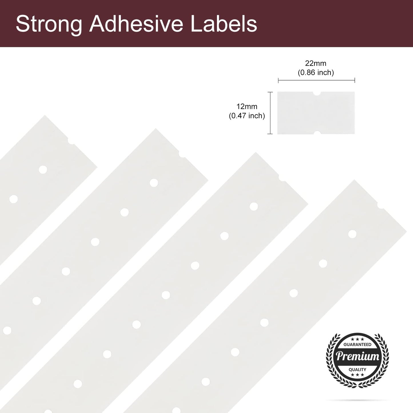 Motex 1 Line White Labels - 10,000 White Blank Price and Date Gun Labels with 1 Ink Roll, Fits MX-5500 and Perco 1 Line Price and Date Guns